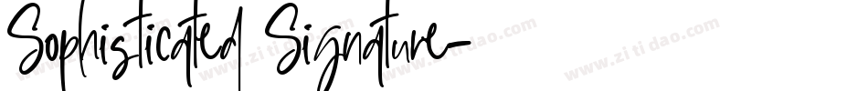 Sophisticated Signature字体转换